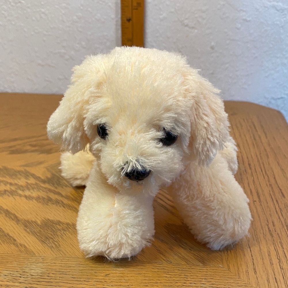 Aurora Plush Cream Floppy Dog Resting